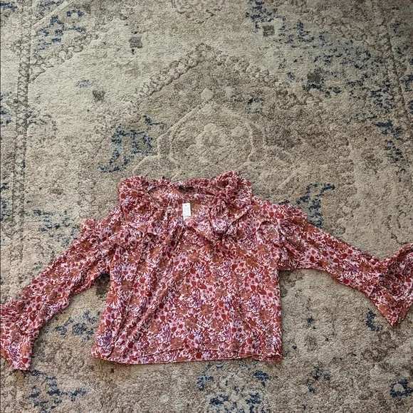 Floral Ruffle Top - Picture 1 of 5